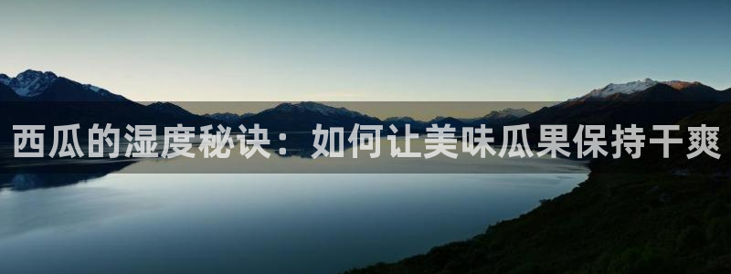 51cg每日吃瓜：西瓜的湿度秘诀：如何让美味瓜果保持干爽